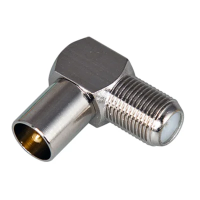 ПЕРЕХОД гнездо F - штекер TV угловой Rexant 05-4311 фото 1