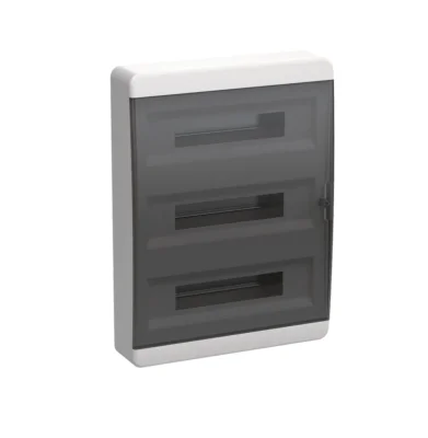 TEKFOR Корпус пластиковый ЩРН-П-54 IP41 черная прозрачная дверь IEK TF5-KP12-N-54-41-K01-K03 фото 1