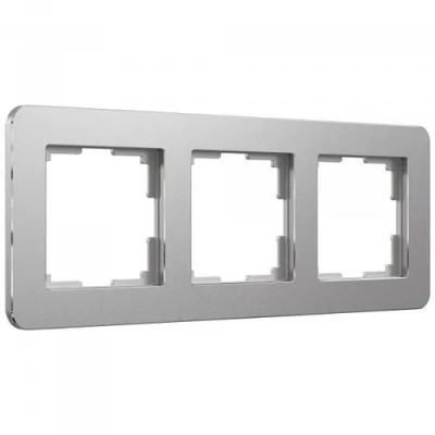 Рамка на 3 поста Platinum алюминий W0032606 Werkel a059215 фото 1
