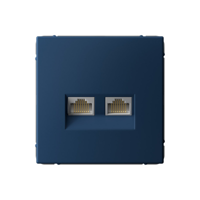 ARTGALLERY РОЗЕТКА двойная компьютерная RJ45+RJ45, кат.6А, механизм, АКВАМАРИН GAL0 Systeme Electric фото 1