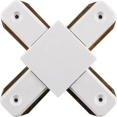 Коннектор Х-образный для шинопровода , белый, LD1002 для CAB1003 и CAB1005 Feron 10330 фото 1