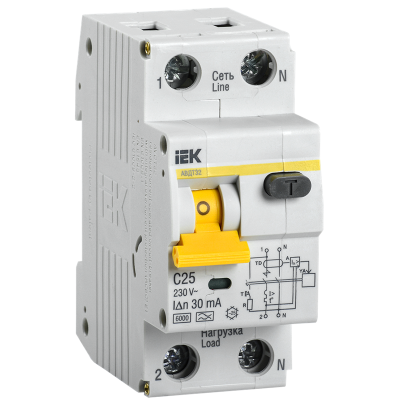 АВДТ 32 C25 - Автоматический Выключатель Дифф. тока IEK MAD22-5-025-C-30 фото 1