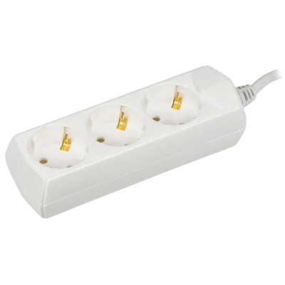 Удлинитель У03 3 места 2P+PE/3м 3х1мм2 10А/250В GENERICA WYP10-10-03-03-Z-G фото 1