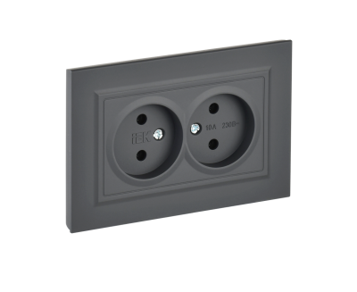 BRITE Роз. 2-я без з/к/ш 10А в сб. РС12-2-БрГ граф. IEK BR-R20-10-K53-F фото 1