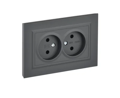 BRITE Роз. 2-я без з/к/ш 10А в сб. РС12-2-БрГ граф. IEK BR-R20-10-K53-F фото 1