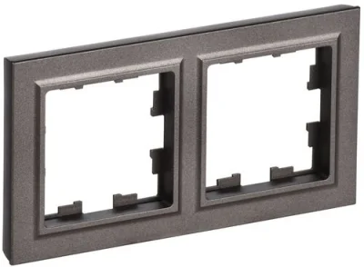 BRITE Рамка 2 поста РУ-2-БрТБ темная бронза IEK BR-M22-K45 фото 1