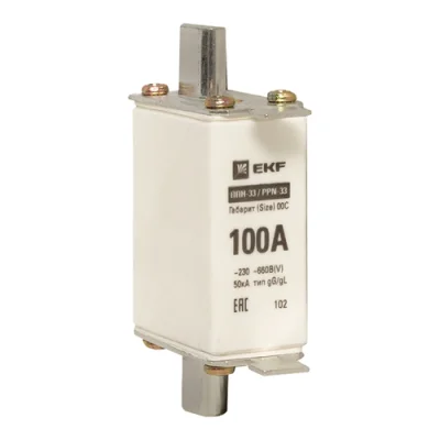 Плавкая вставка ППН-33 100/100А габарит 00С EKF fus-33/100 фото 1