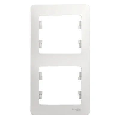 GLOSSA 2-постовая РАМКА, вертикальная, БЕЛЫЙ Systeme Electric GSL000106 фото 1