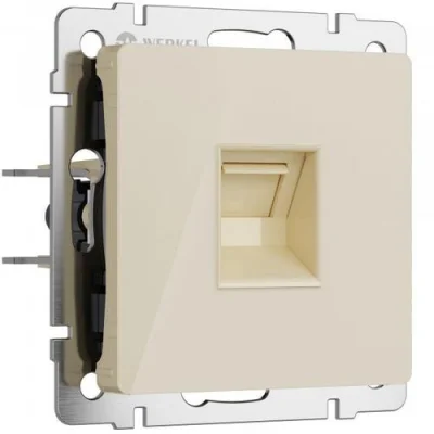 Розетка Ethernet RJ-45 (айвори акрил) W1181043 Werkel a064064 фото 1