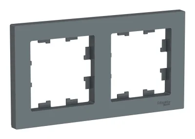 ATLASDESIGN 2-постовая РАМКА, универсальная, ГРИФЕЛЬ Systeme Electric ATN000702 фото 1