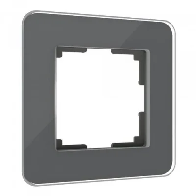 Рамка из стекла на 1 пост Elite графит W0012440 Werkel a057878 фото 1