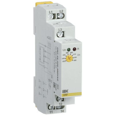 Реле фаз ORF-08 3ф. 220-460В AC IEK ORF-08-220-460VAC фото 1