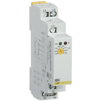 Реле фаз ORF-08 3ф. 220-460В AC IEK ORF-08-220-460VAC фото 1