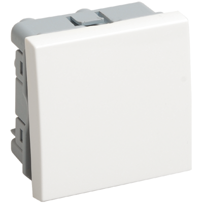 ВКО-21-00-П Выключатель одноклавишный (на 2 модуля) ПРАЙМЕР белый IEK CKK-40D-VO2-K01 фото 1