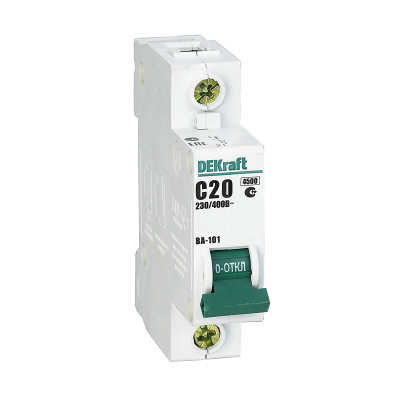 Авт. выкл. 1Р 20А х-ка C ВА-101 4,5кА DEKraft 11055DEK фото 1