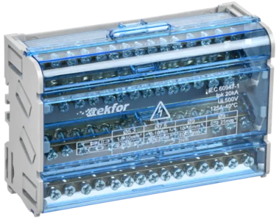 Шины на DIN-рейку (кросс-модуль) ШНК 4х15 3L+PEN IEK TF-DN10-4-15-125 фото 1