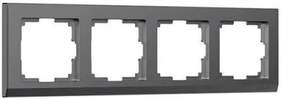 Рамка на 4 поста Stark (графит матовый) W0041864 Werkel a063118 фото 1