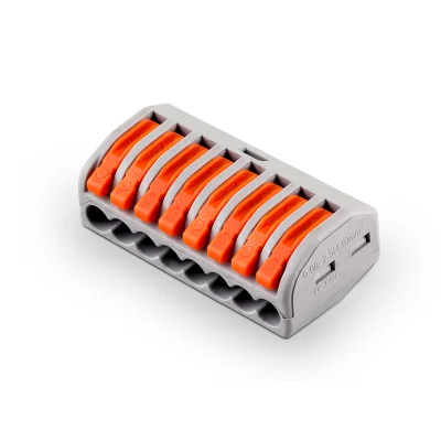 Клемма 8 х (0,08-2,5/4) монтажная LD222-418 [уп. 25шт] STEKKER 32399 фото 1