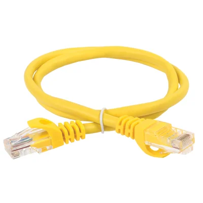 Шнур коммутационный кат.5Е UTP 1м желтый GENERICA PC05-C5EU-1M-G фото 1