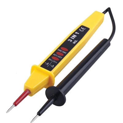 Тестер ступенчатой индикации напряжения контактный двухполюсной до 500V, желтый, TST500-2 32 STEKKER фото 1