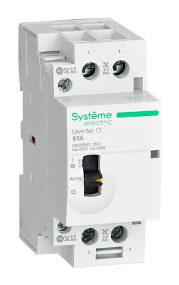 City9 Set Контактор 2P 2НО 63A AC 230В-230В Systeme Electric C9C32263 фото 1