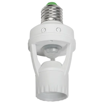 Датчик движения ДД 045 белый E27 60Вт 360гр 6м IP20 IEK LDD10-045-60-001 фото 1