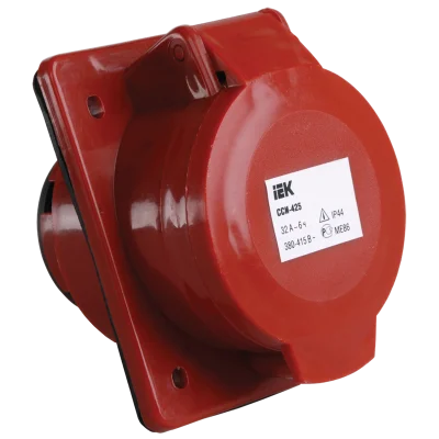 Розетка встр. ССИ-425 32А-6ч 380В 3P+PE+N IP44 IEK PSR42-032-5 фото 1