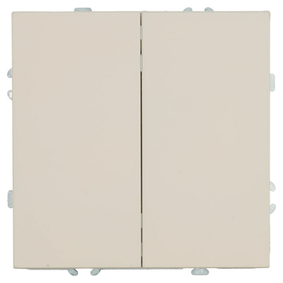 Переключатель 2-клавишный (механизм), , 250В, 10А, серия Эмили, RSW10-5107-08, кашемир, soft STEKKER фото 1