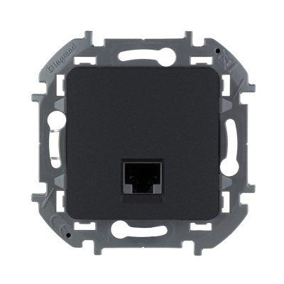 Информационная розетка RJ 45 - категория 5e - UTP - INSPIRIA - антрацит Legrand 673828 фото 1