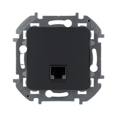 Информационная розетка RJ 45 - категория 5e - UTP - INSPIRIA - антрацит Legrand 673828 фото 1