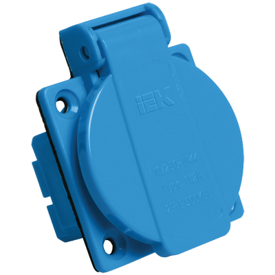 Розетка панельная с защитной крышкой "СП РП10-3 IEK PSR61-016-3 фото 1