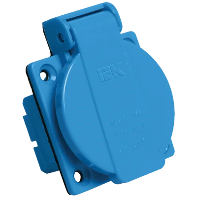 Розетка панельная с защитной крышкой "СП РП10-3 IEK PSR61-016-3 фото 1