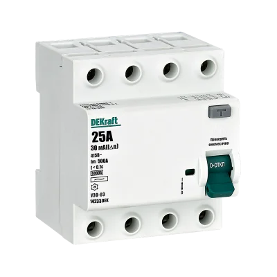 ВДТ 4P 40А 30мА тип AC 6кА УЗО-03 нов. DEKraft 14235DEK фото 1