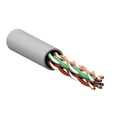 Витая пара TERACOM PRO Cat.6 U/UTP 4 пары solid 23AWG оболочка LSZH нг(А)-HF цвет серый (упак TR EKF фото 1