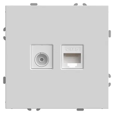 Розетка СП TV комп. RJ-45 механизм (белый фарфор) soft touch Эмили RST00-5106-01 STEKKER 49872 фото 1