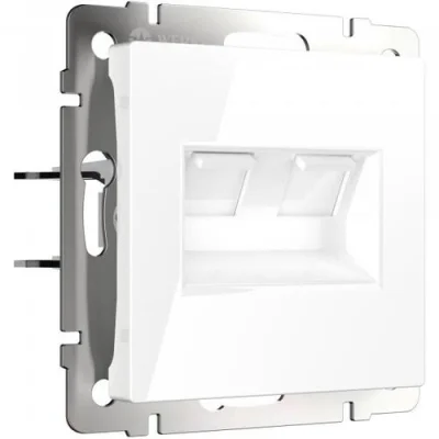 Розетка двойная Ethernet RJ-45 (белая) W1181101 Werkel a051115 фото 1