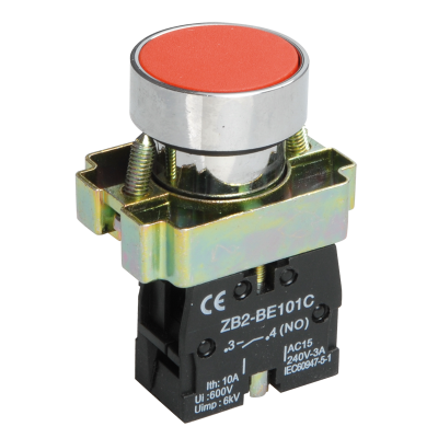 Кнопка управления LAY5-BA42 без подсветки красная 1р IEK BBT61-BA-K04 фото 1