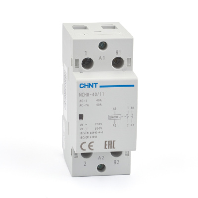 Контактор модульный NCH8-40/11 40А 1НЗ+1НО AC220/230В, 50Гц (R) CHINT 256083 фото 1