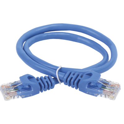 Шнур коммутационный кат.5Е UTP 5м синий GENERICA PC03-C5EU-5M-G фото 1