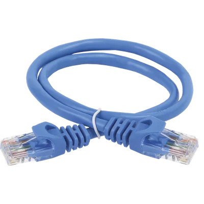 Шнур коммутационный кат.5Е UTP 5м синий GENERICA PC03-C5EU-5M-G фото 1