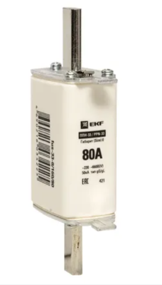 Плавкая вставка ППН-33 160/ 80А габарит 0 EKF FUS-33-0/160/80 фото 1