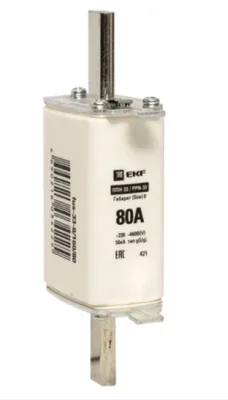 Плавкая вставка ППН-33 160/ 80А габарит 0 EKF FUS-33-0/160/80 фото 1