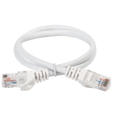 Шнур коммутационный кат.5Е UTP 0,5м белый GENERICA PC08-C5EU-05M-G фото 1