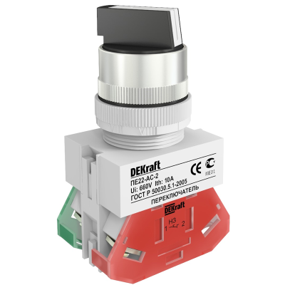 Перекл. на 2 фикс. полож. I-O станд. ручка ПЕ-22 DEKraft 25051DEK фото 1