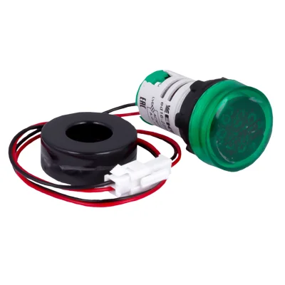 Индикатор значения тока и напряжения зеленый ED16-22AVD 100А PROxima в комплекте с трансформатор EKF фото 1