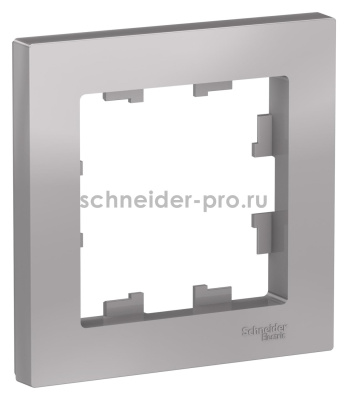 ATLASDESIGN 1-постовая РАМКА, АЛЮМИНИЙ Systeme Electric ATN000301 фото 1