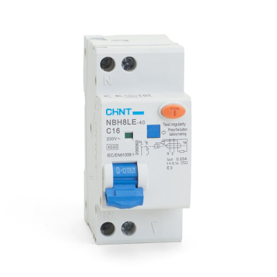 Диф. автомат NBH8LE-40 1P+N 16А 30мА х-ка C 4,5кА (R) CHINT 206062 фото 1