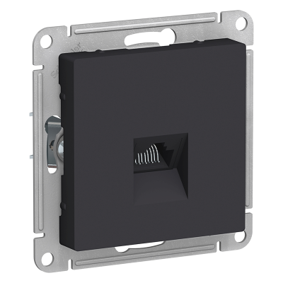 Розетка компьютерная 1xRJ45 Cat.5, карбон Systeme Electric ATN001083 фото 1