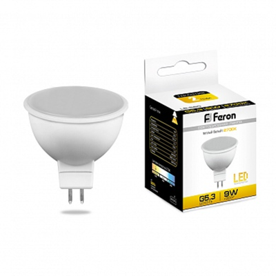 Лампа светодиодная, (9W) 230V G5.3 2700K MR16, LB-560 Feron 25839 фото 1