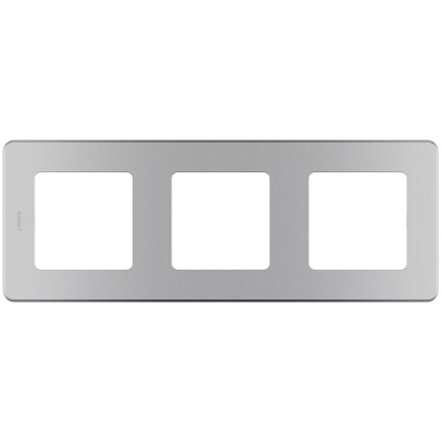 Рамка - 3 поста - INSPIRIA - алюминий Legrand 673952 фото 1